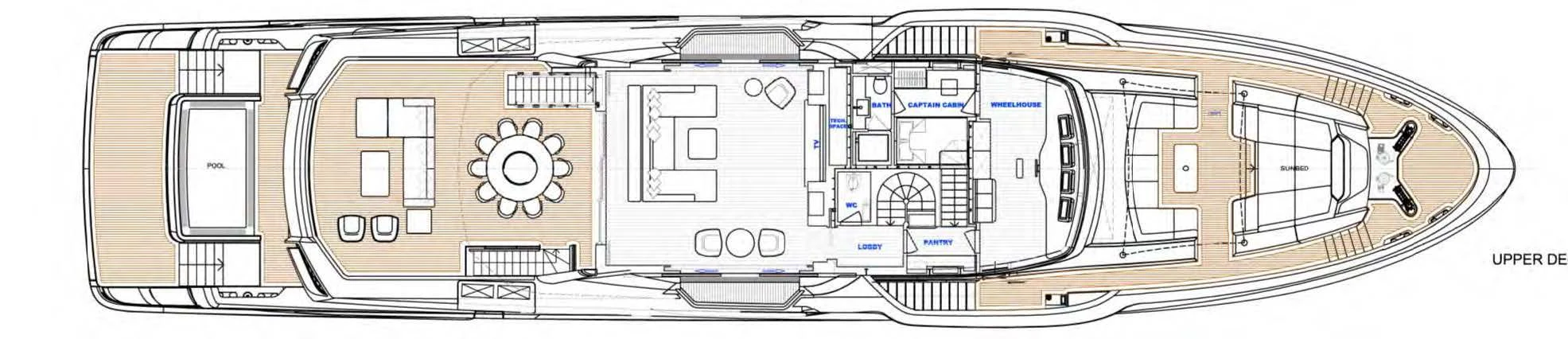 diagram, engineering drawing aboard ASTERA Yacht for Sale