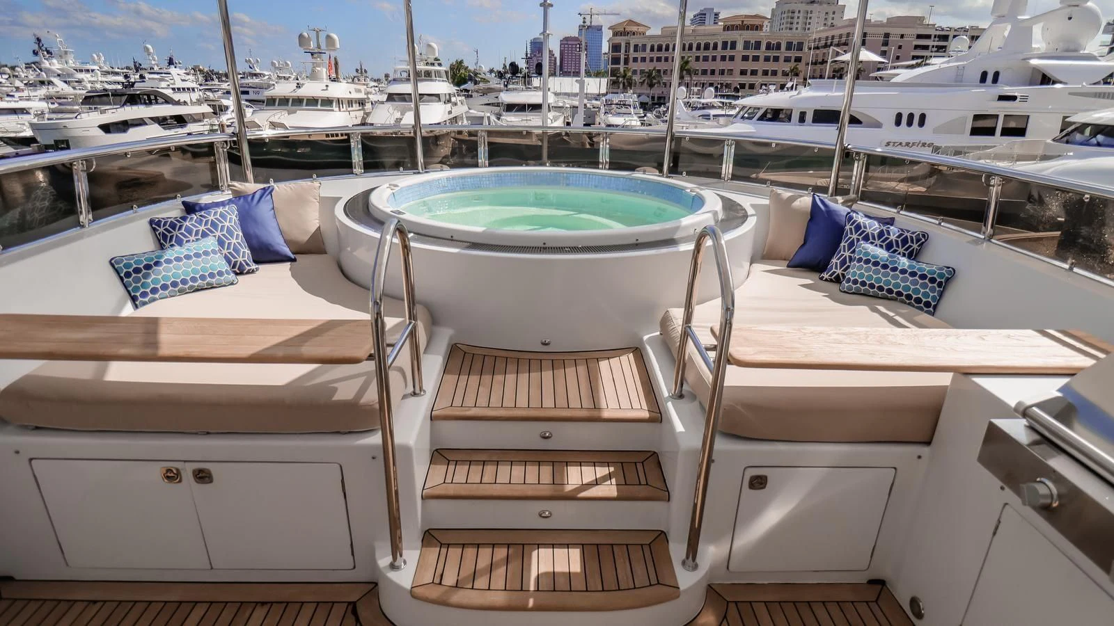 a boat on the water aboard JUST ENOUGH Yacht for Charter