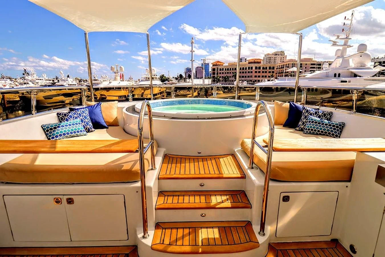 a boat on the water aboard JUST ENOUGH Yacht for Charter