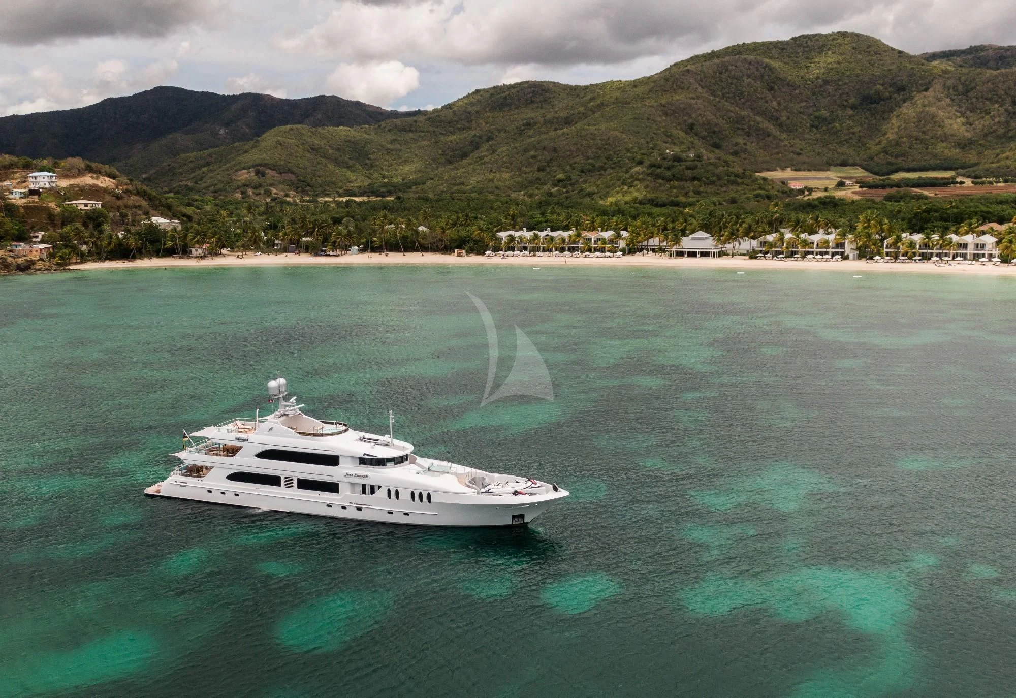 a boat on the water aboard JUST ENOUGH Yacht for Charter