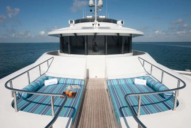 a boat on the water aboard JUST ENOUGH Yacht for Charter