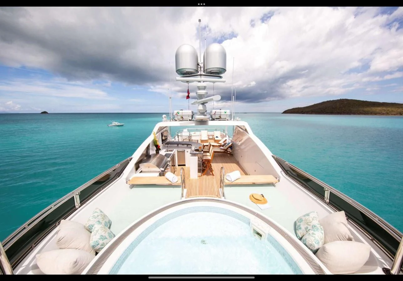 a boat on the water aboard JUST ENOUGH Yacht for Charter
