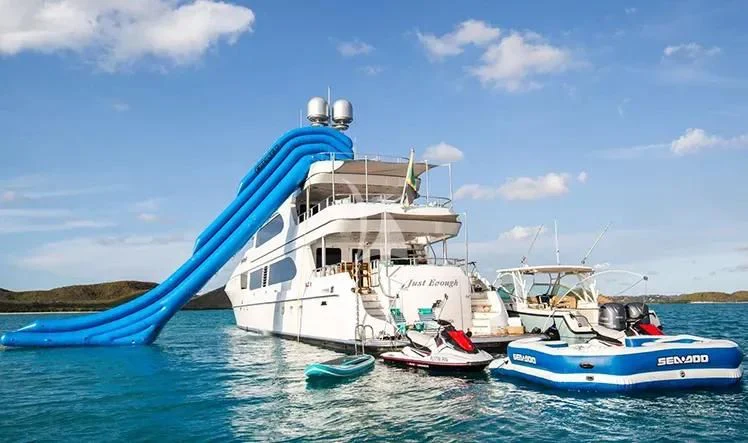boats in the water aboard JUST ENOUGH Yacht for Charter