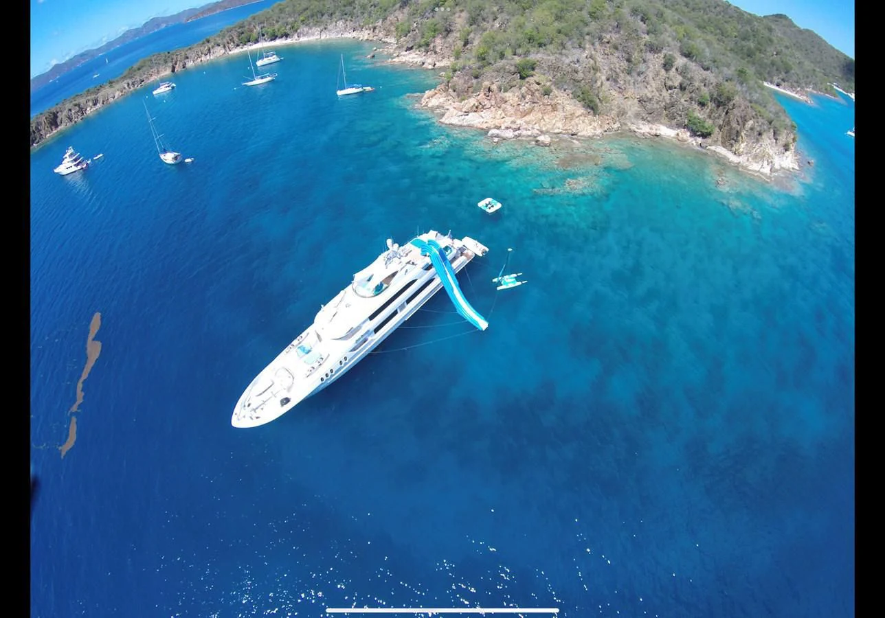 a boat in the water aboard JUST ENOUGH Yacht for Charter