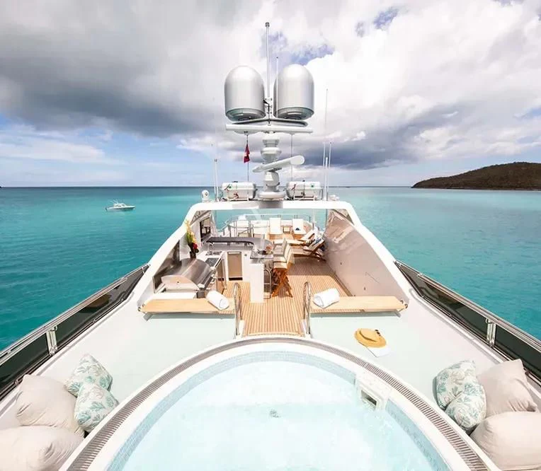 a boat on the water aboard JUST ENOUGH Yacht for Charter