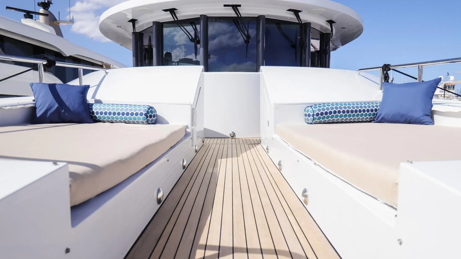 a boat on a dock aboard JUST ENOUGH Yacht for Charter