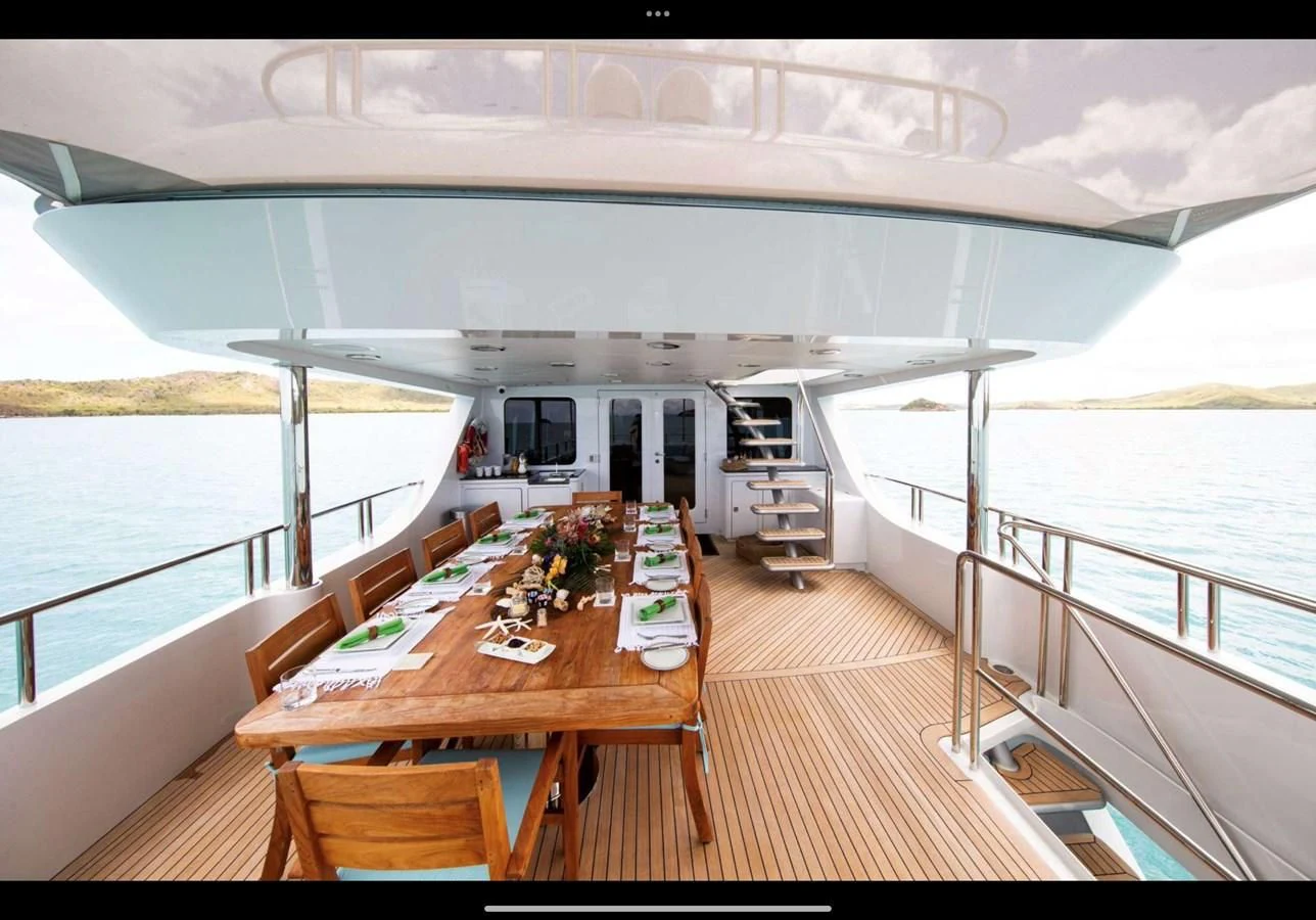 a boat on a body of water aboard JUST ENOUGH Yacht for Charter