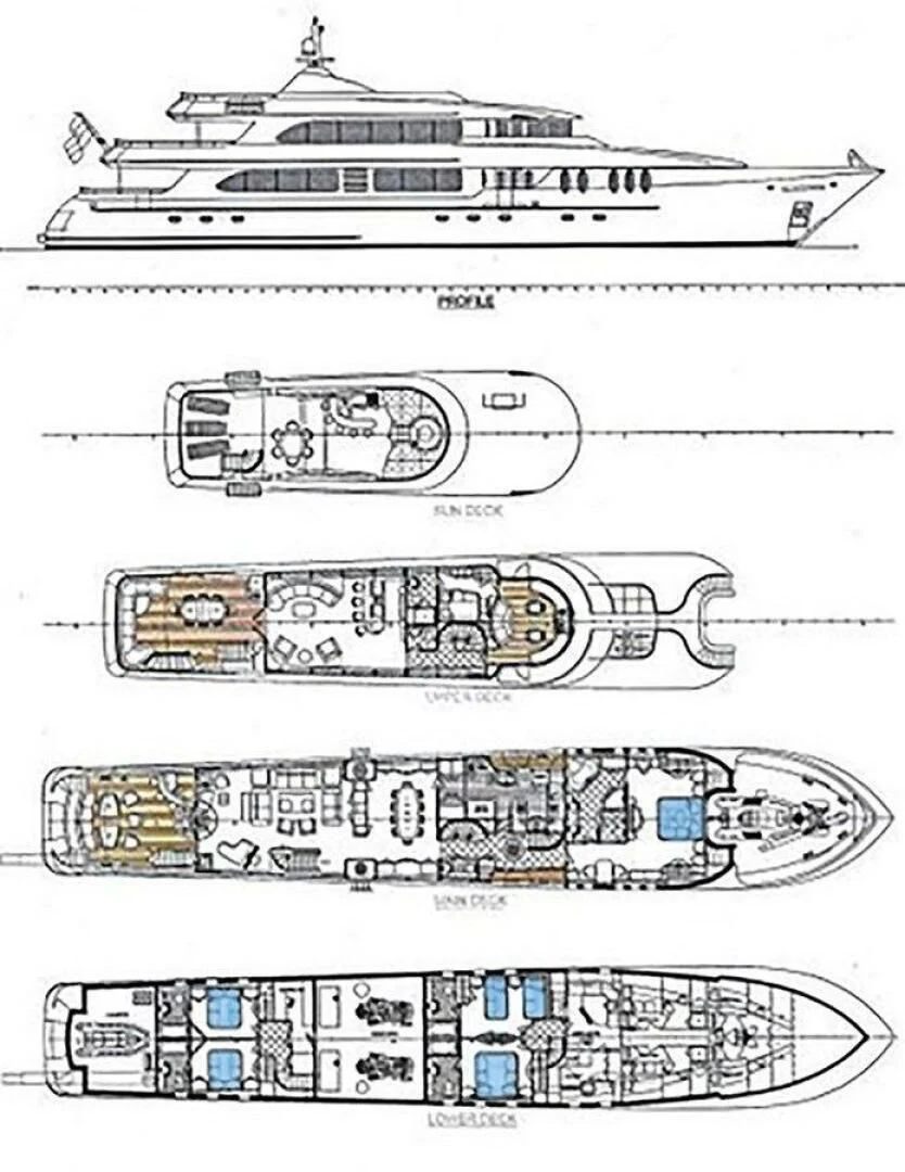 diagram aboard JUST ENOUGH Yacht for Charter