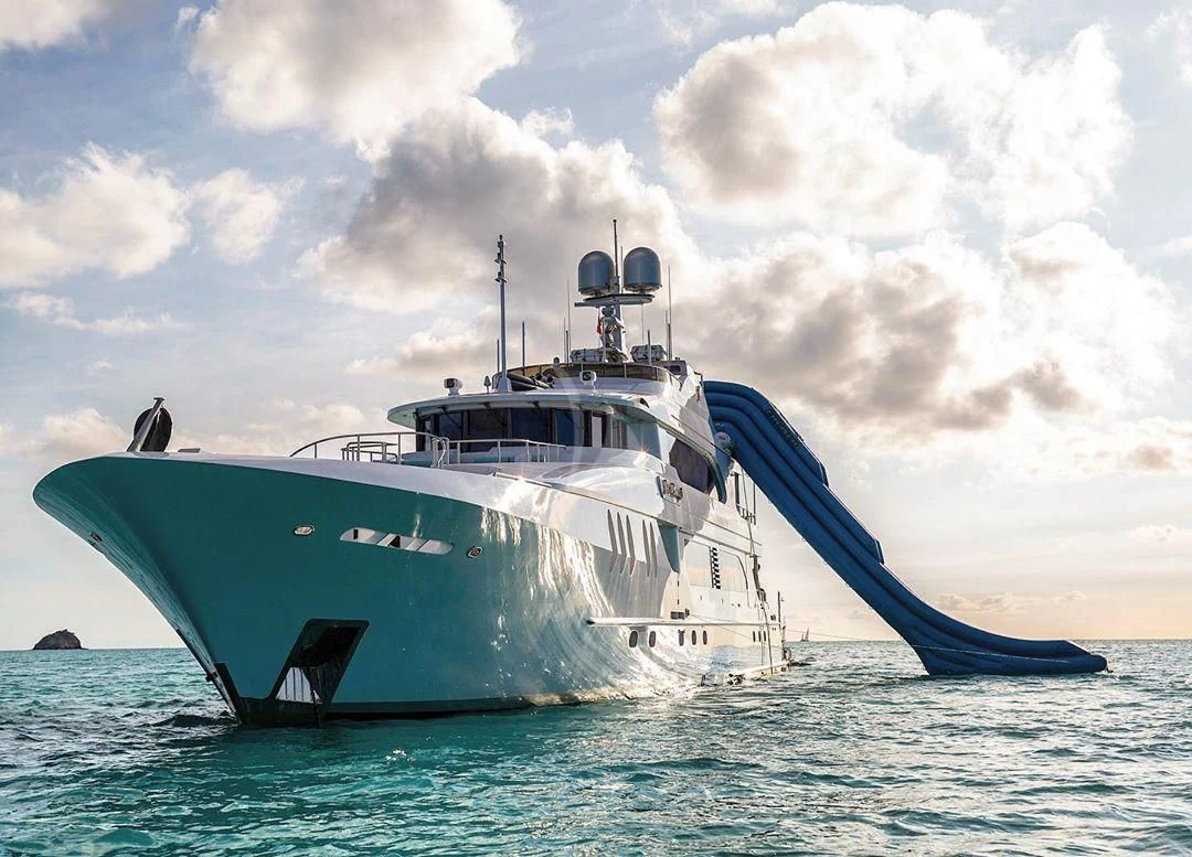 a boat in the water aboard JUST ENOUGH Yacht for Charter