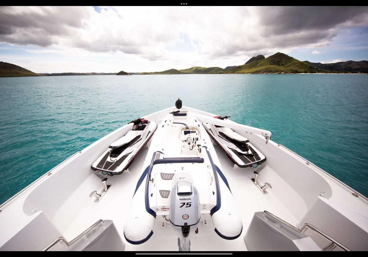 a boat on the water aboard JUST ENOUGH Yacht for Charter