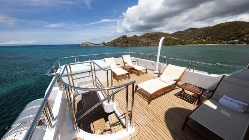 a boat on the water aboard JUST ENOUGH Yacht for Charter