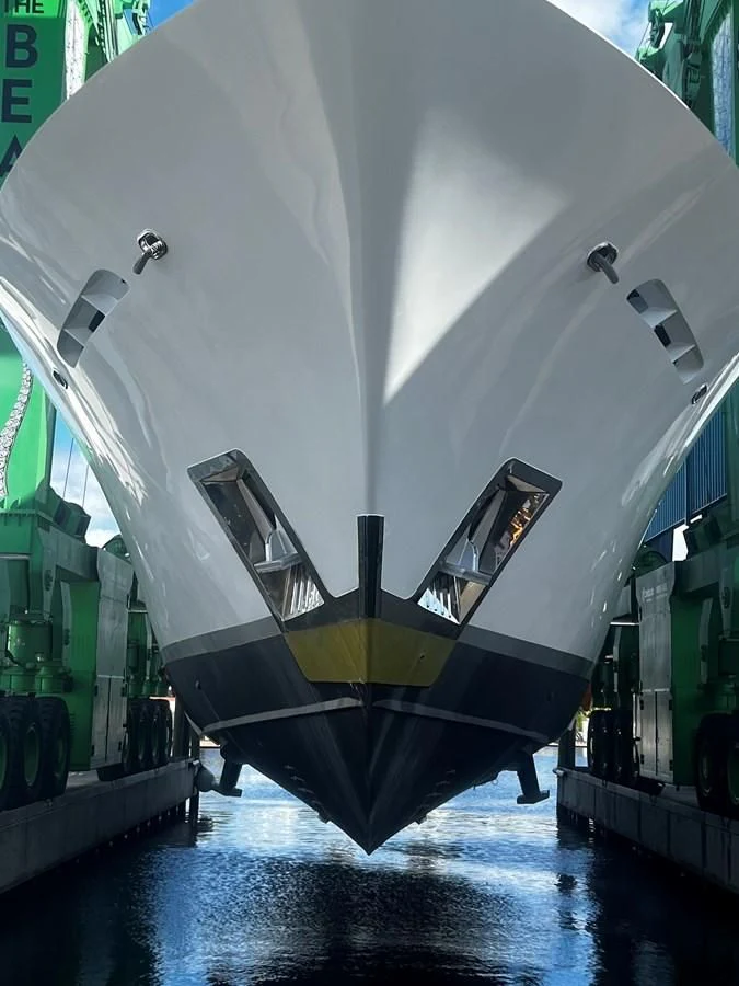 a large space ship aboard JUST ENOUGH Yacht for Charter