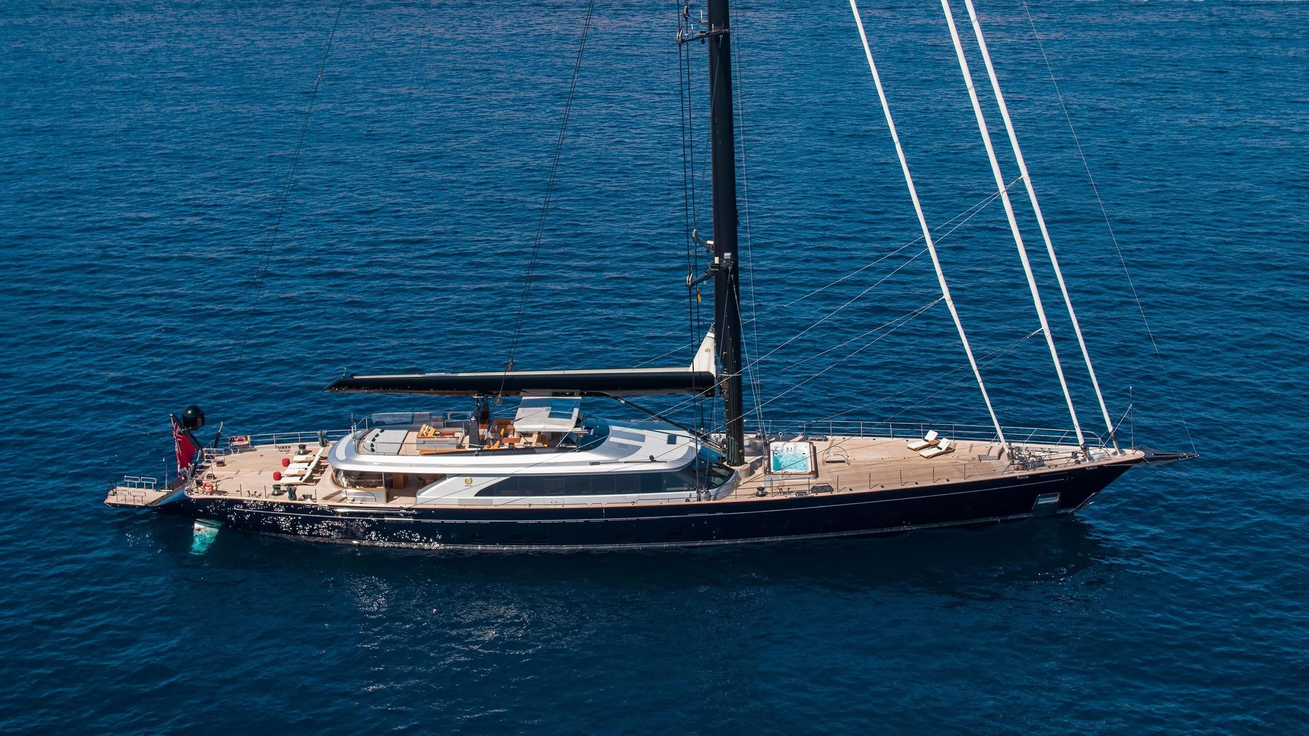 a boat on the water aboard PERSEUS^3 Yacht for Sale