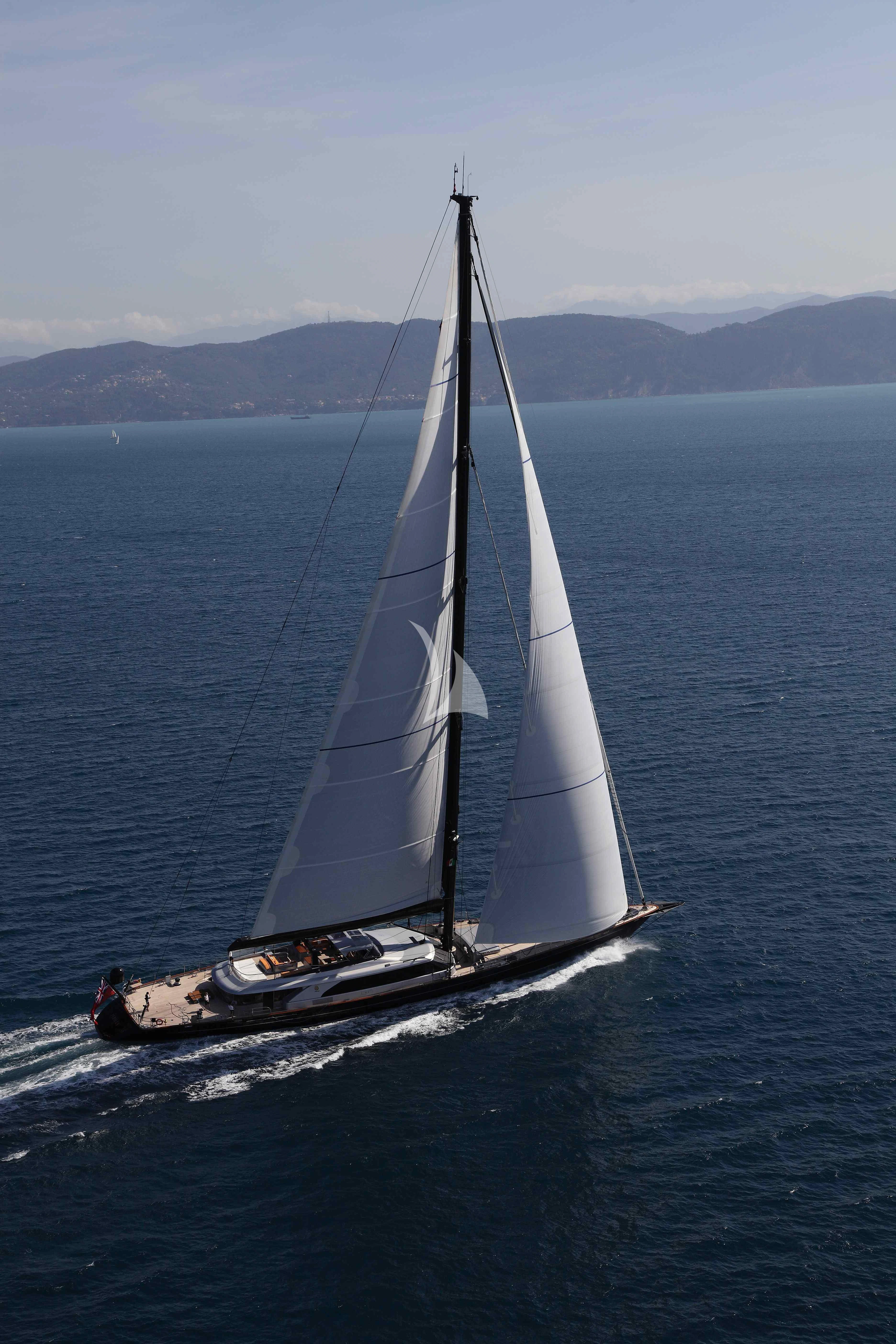 a sailboat on the water aboard PERSEUS^3 Yacht for Sale