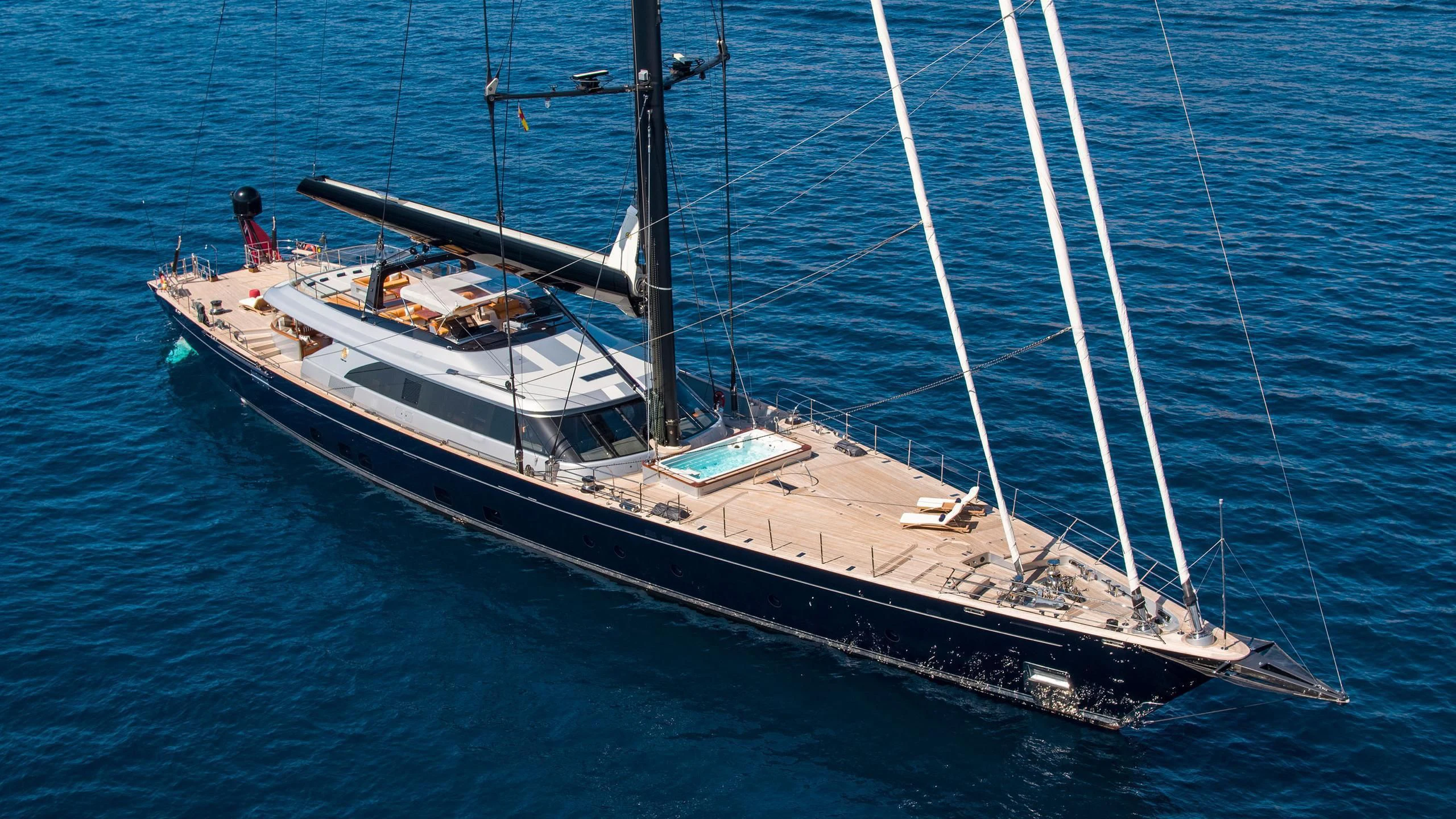 a boat on the water aboard PERSEUS^3 Yacht for Sale