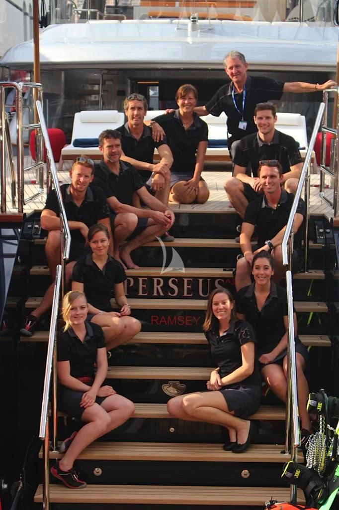 a group of people on a roller coaster ride aboard PERSEUS^3 Yacht for Sale
