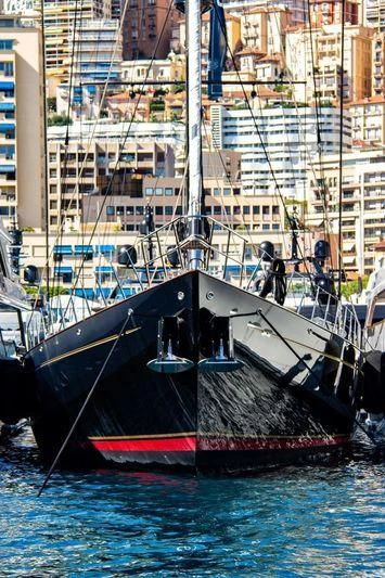 a boat in the water aboard PERSEUS^3 Yacht for Sale