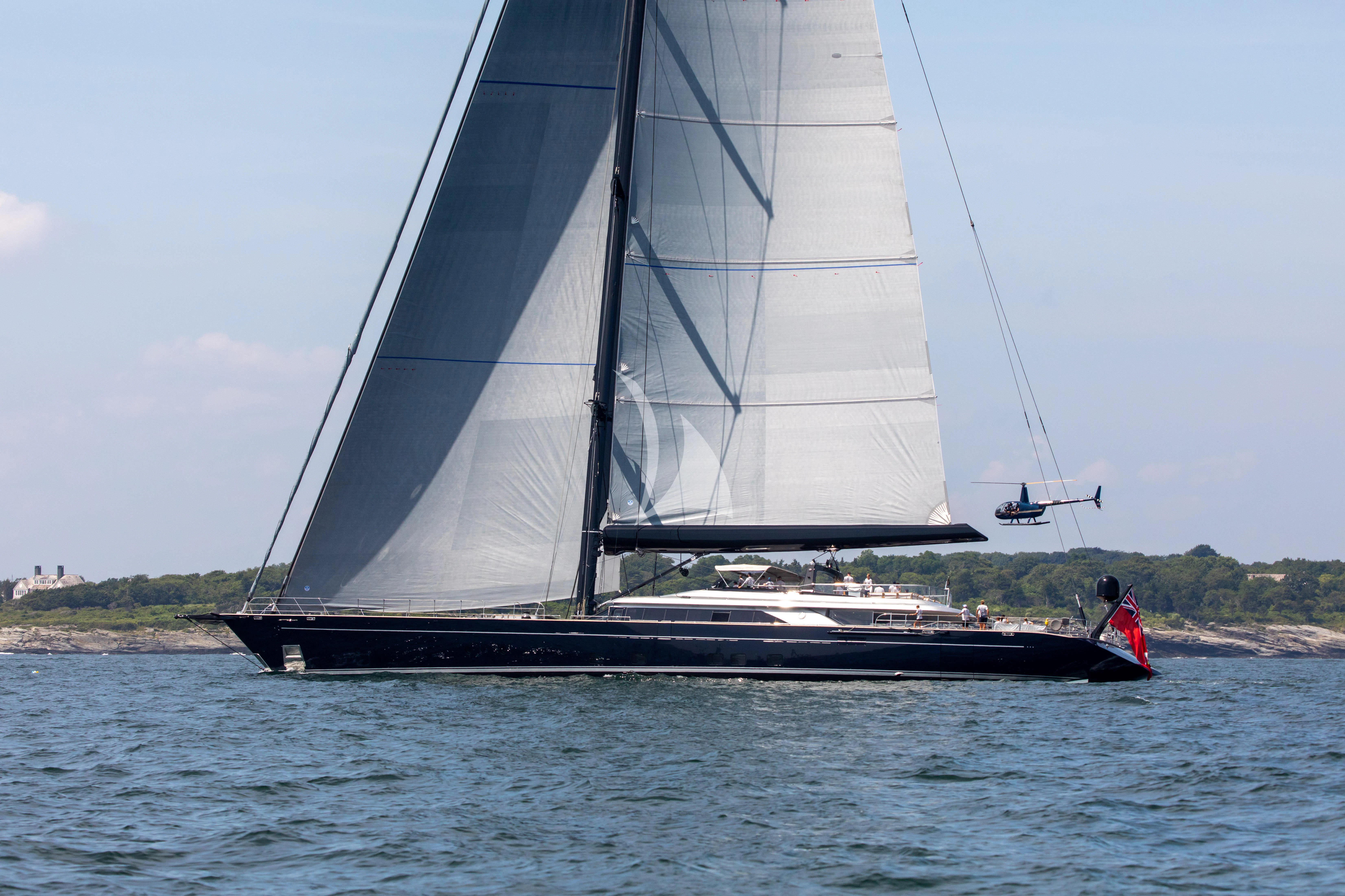 a sailboat on the water aboard PERSEUS^3 Yacht for Sale