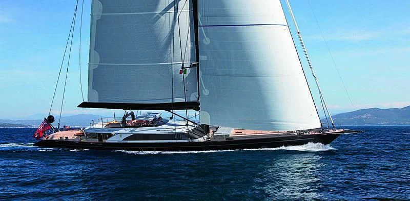 a sailboat on the water aboard PERSEUS^3 Yacht for Sale