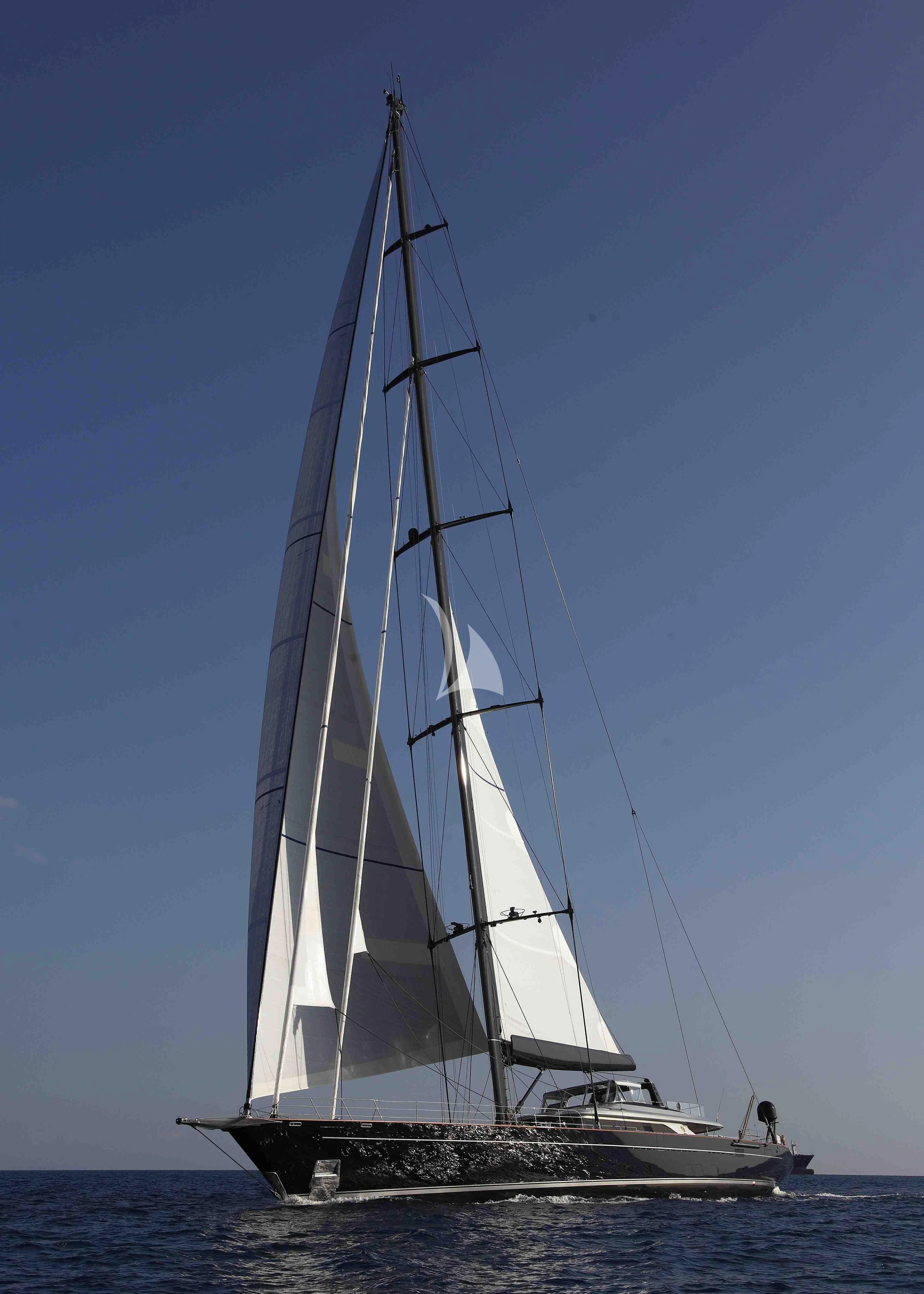 a sailboat on the water aboard PERSEUS^3 Yacht for Sale