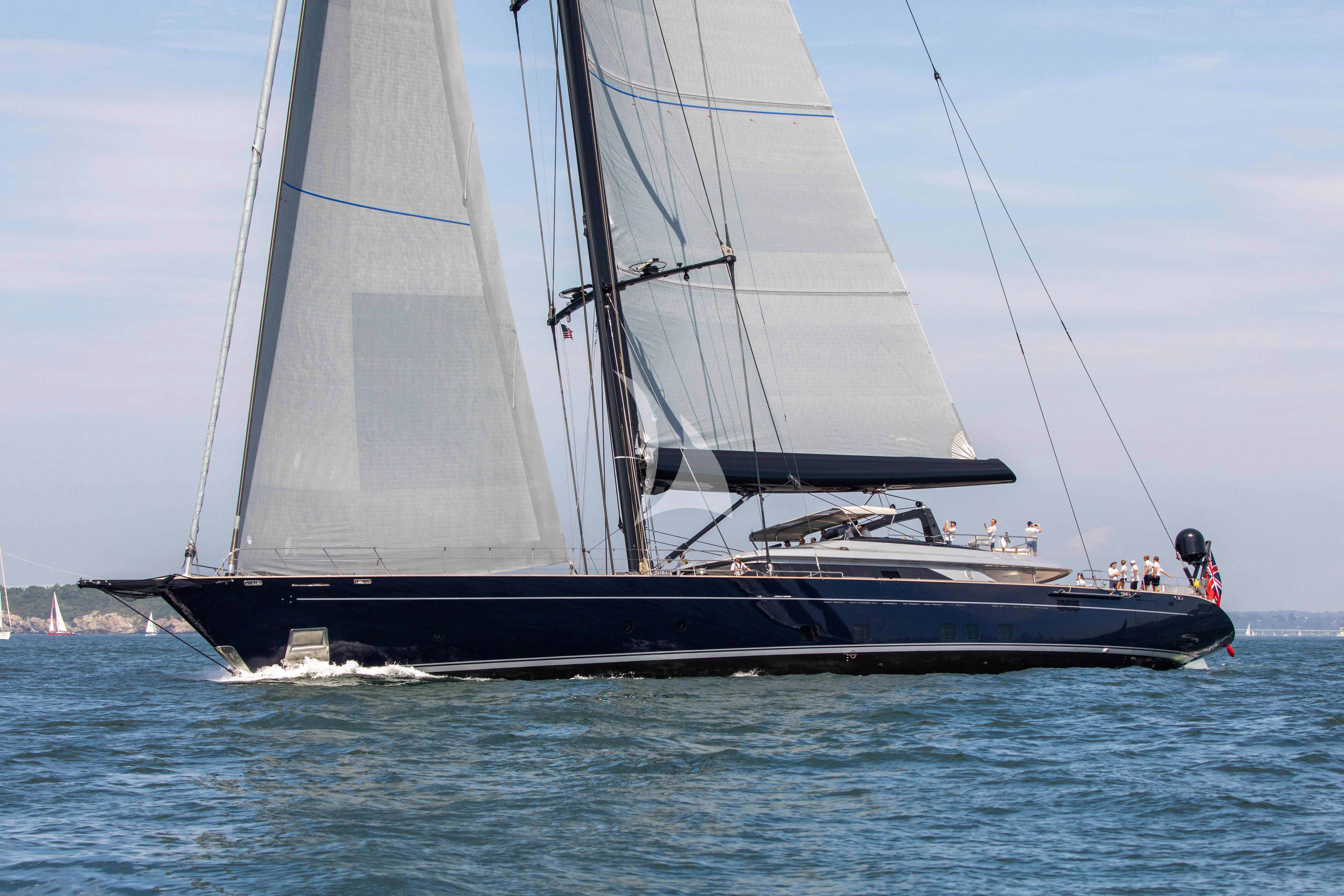 a boat on the water aboard PERSEUS^3 Yacht for Sale