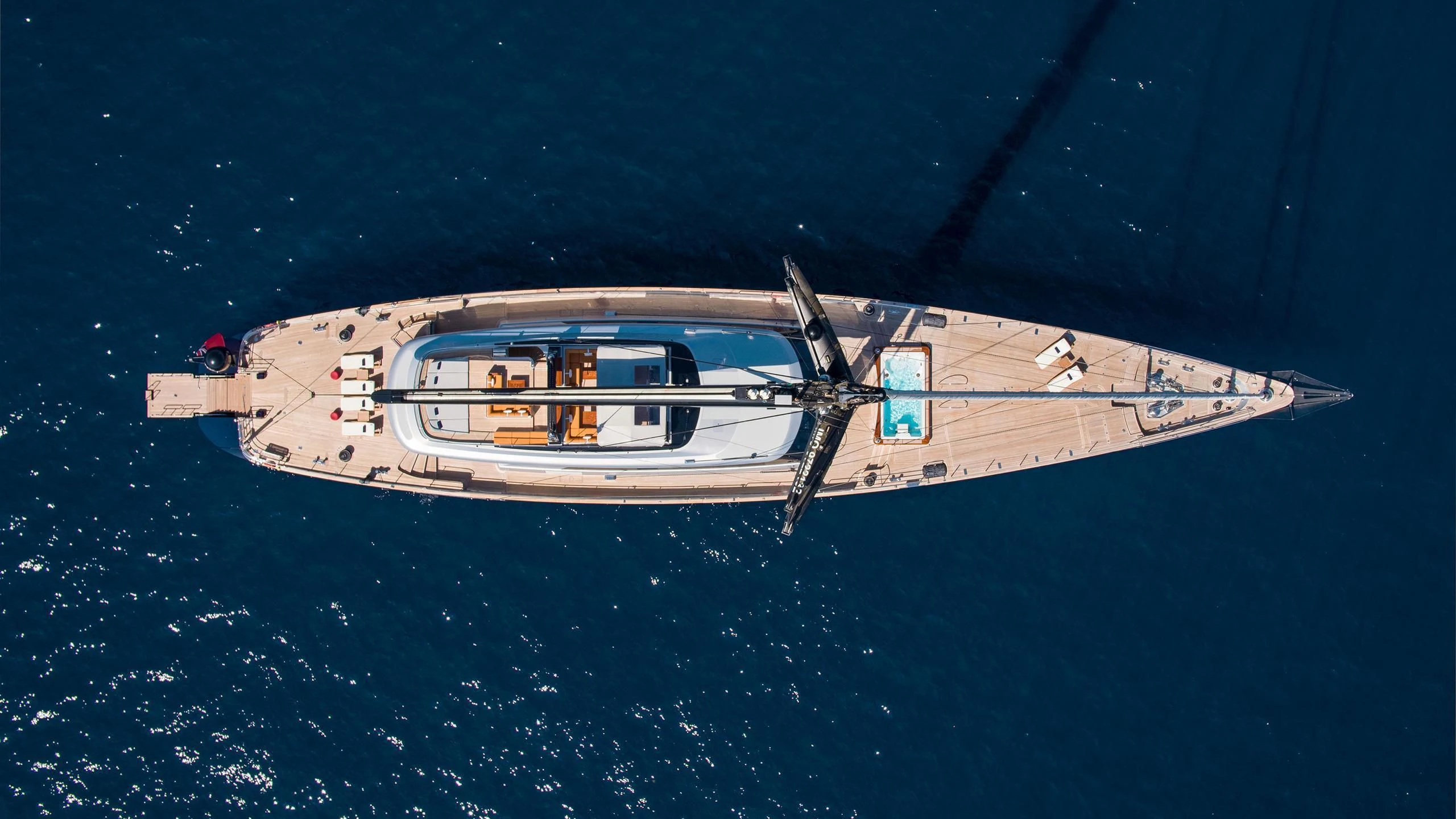 a boat in the water aboard PERSEUS^3 Yacht for Sale