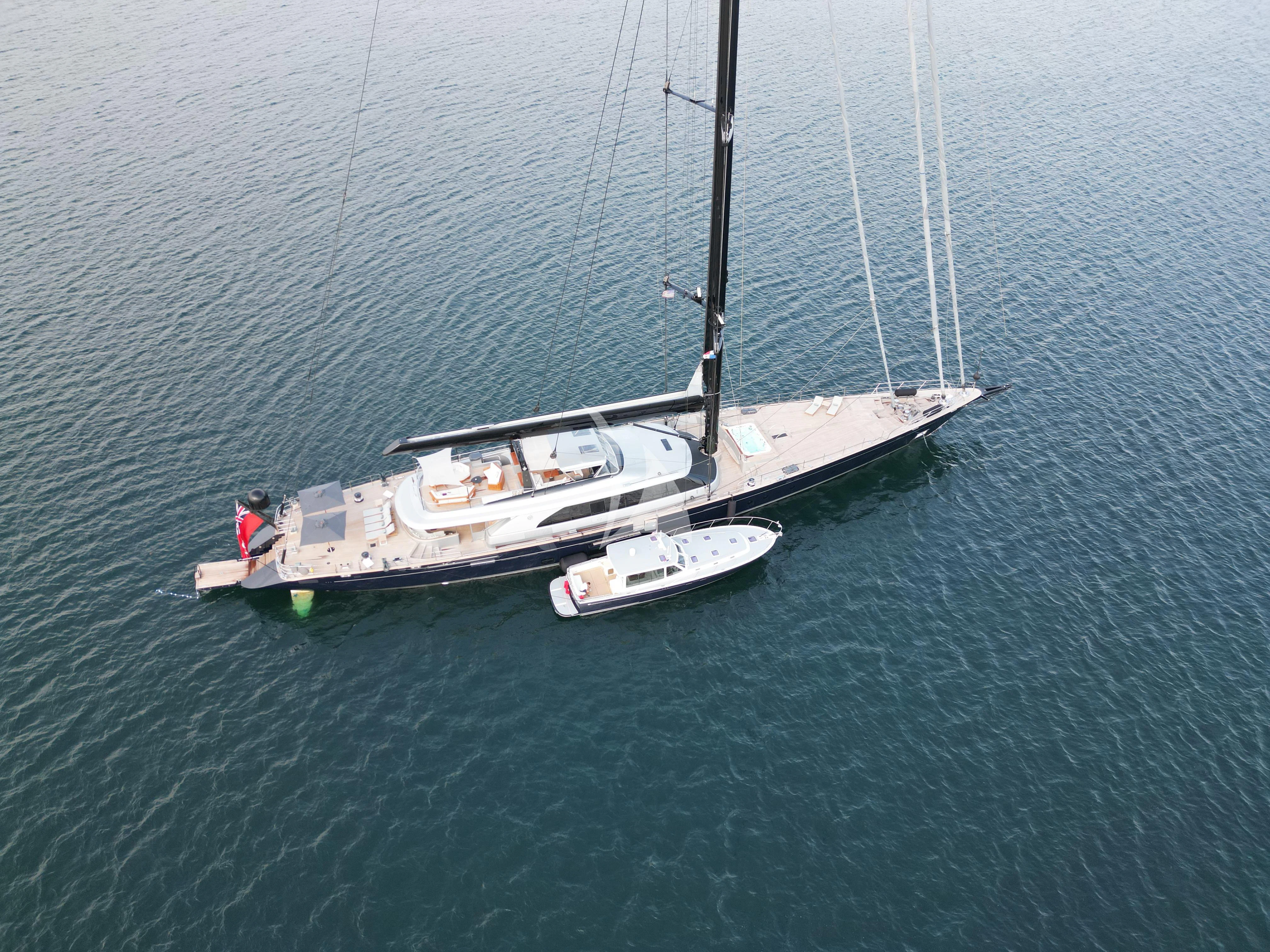 a boat in the water aboard PERSEUS^3 Yacht for Sale