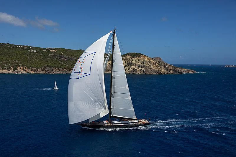 a sailboat on the water aboard PERSEUS^3 Yacht for Sale