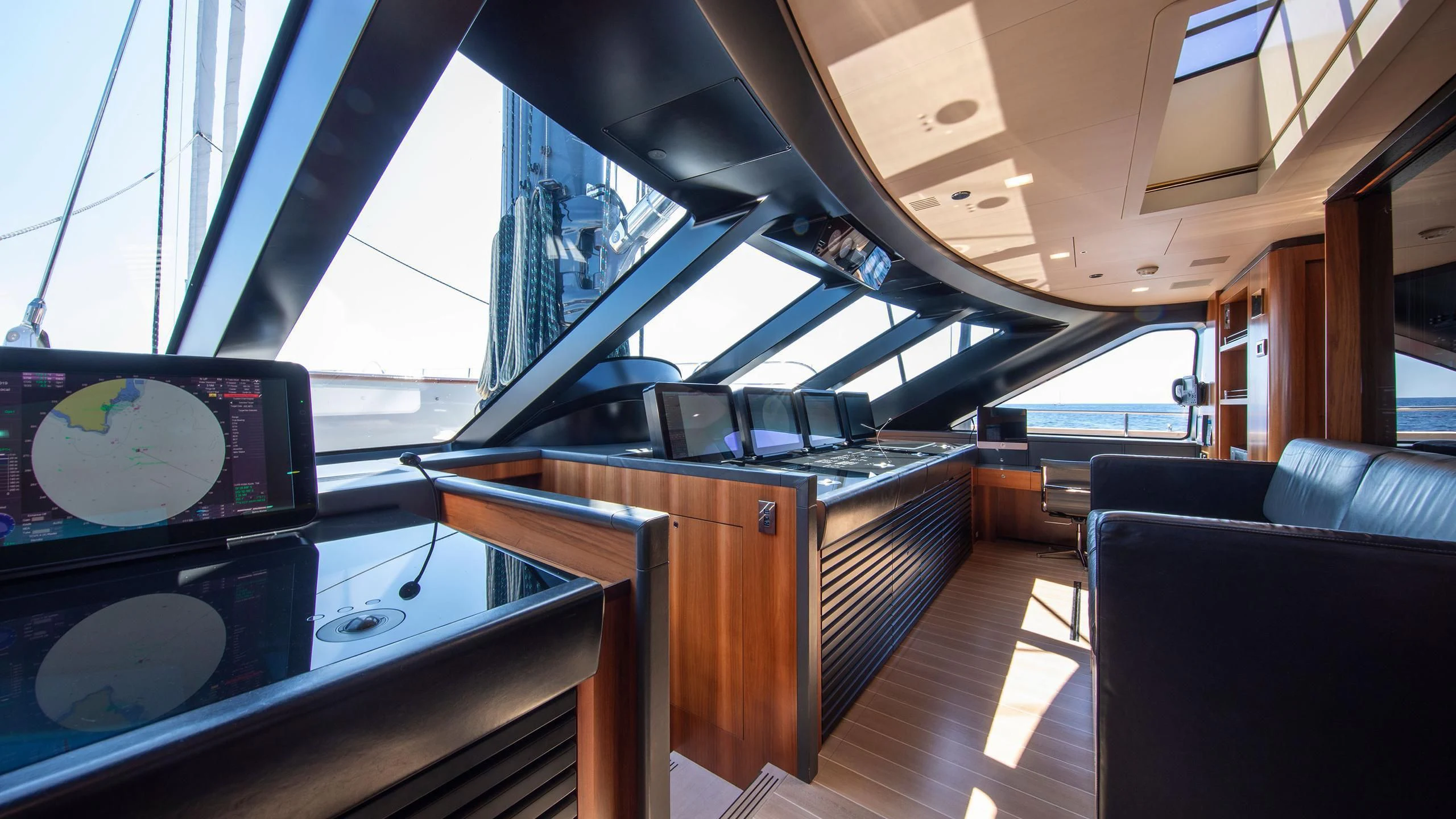 inside of a boat aboard PERSEUS^3 Yacht for Sale