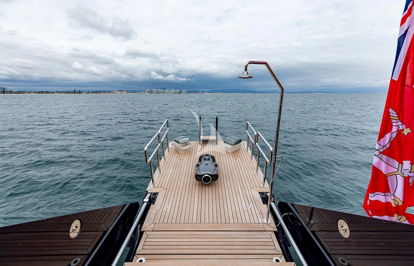 a boat on the water aboard PERSEUS^3 Yacht for Sale