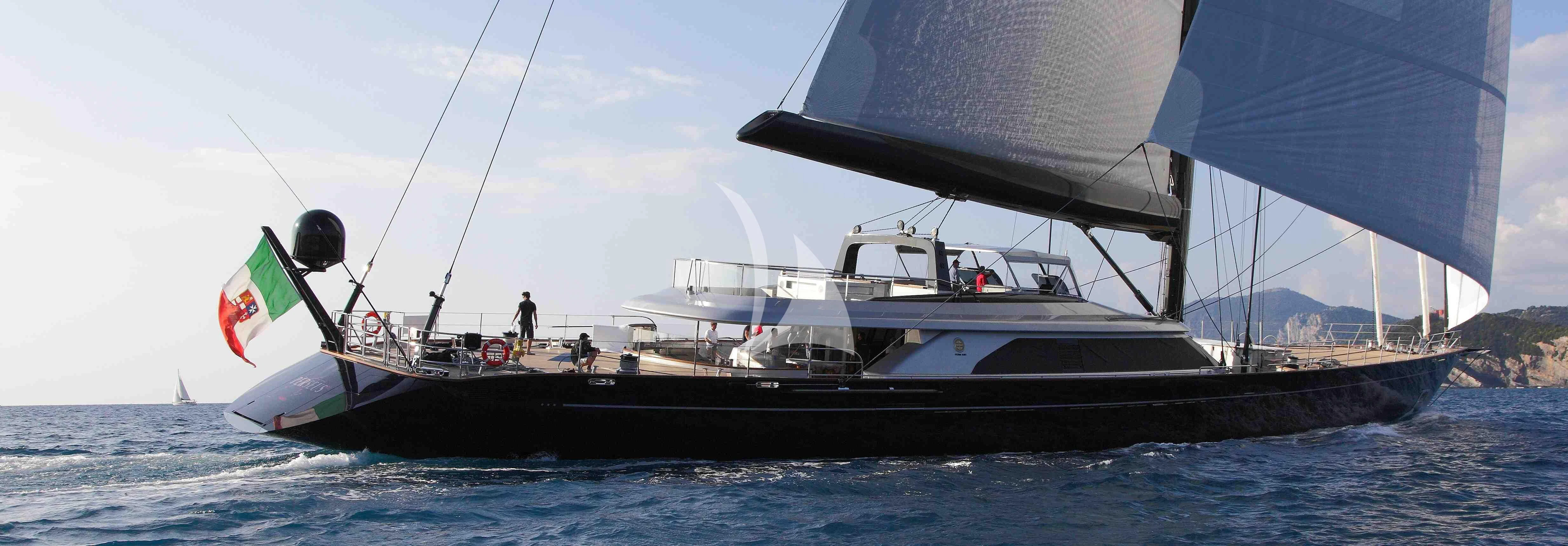 a boat on the water aboard PERSEUS^3 Yacht for Sale