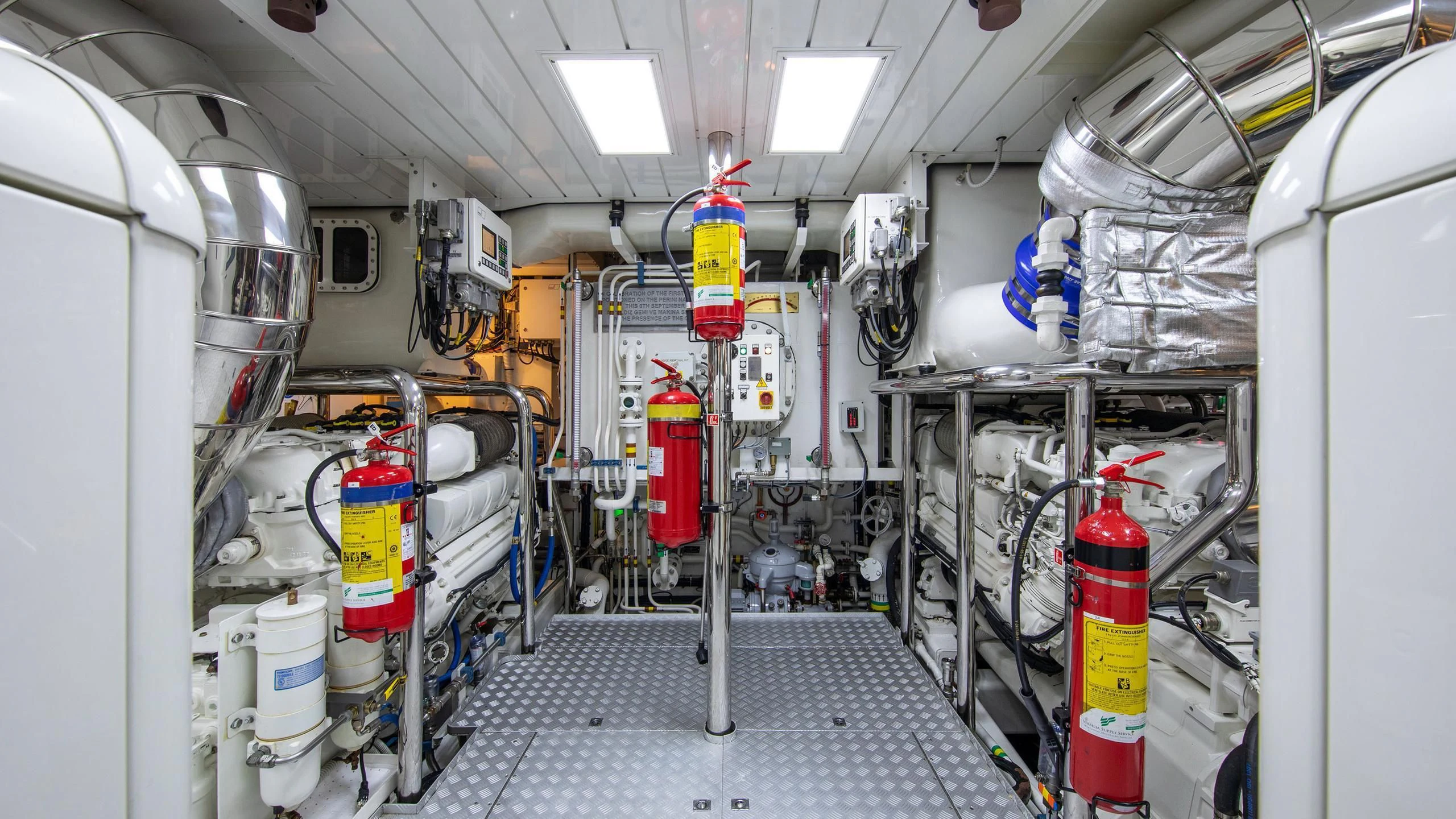 a room with machinery and equipment aboard PERSEUS^3 Yacht for Sale