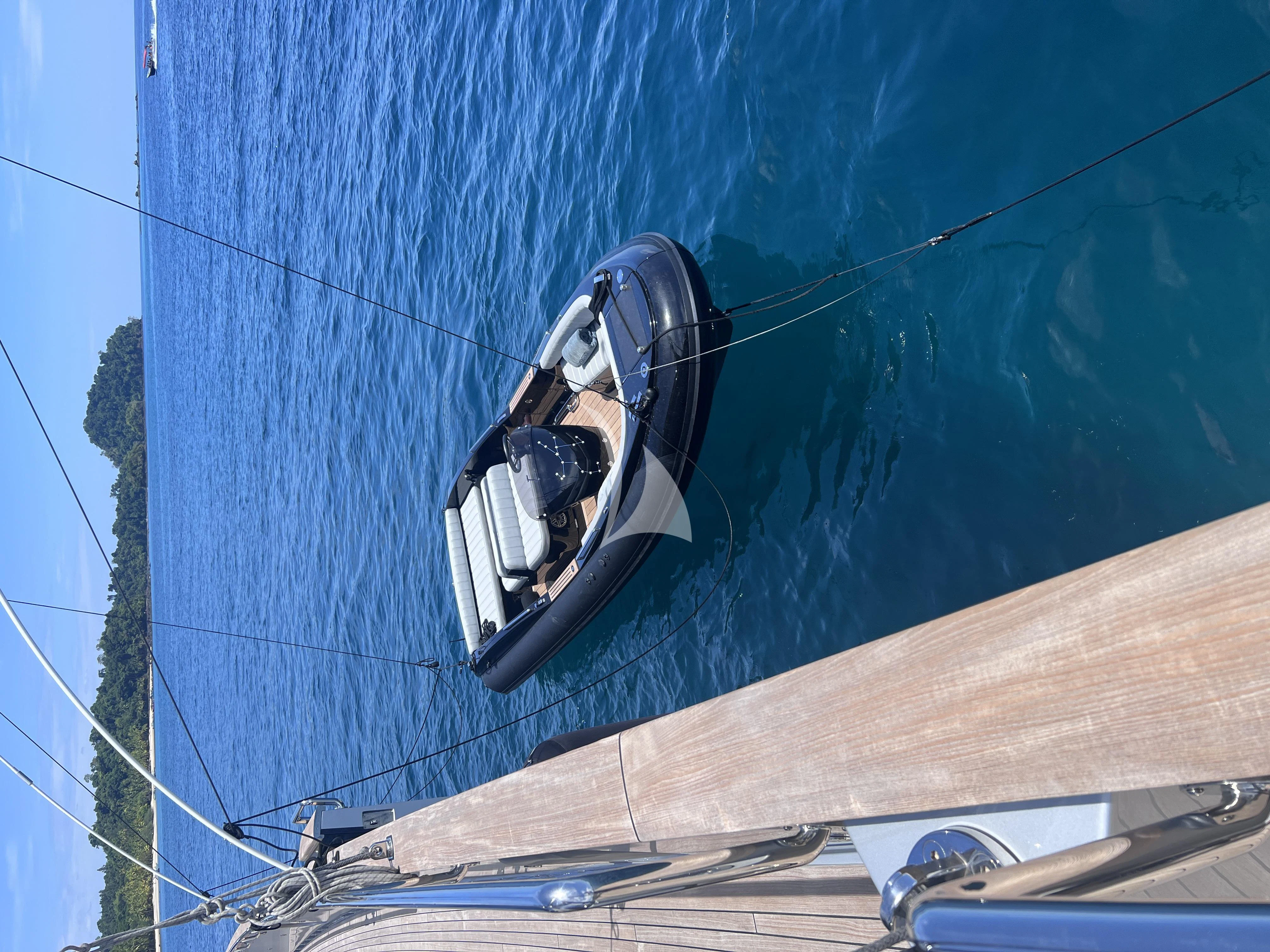 a boat with a sail and ropes aboard PERSEUS^3 Yacht for Sale
