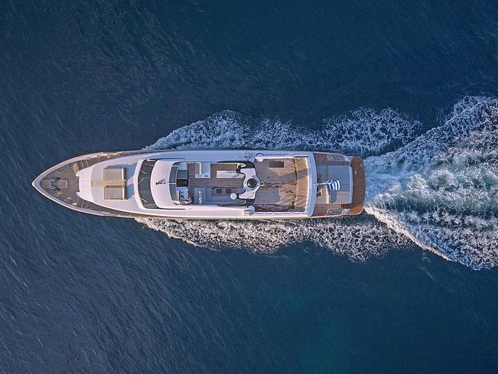 a ship in the water aboard PROJECT STEEL Yacht for Sale