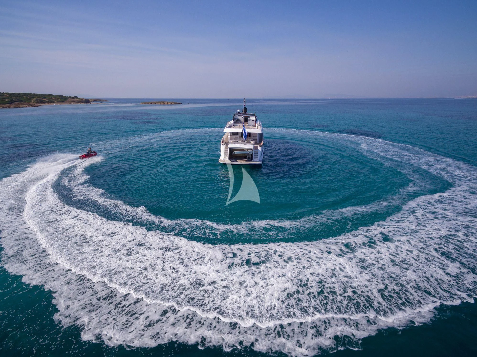 a boat in the water aboard PROJECT STEEL Yacht for Sale