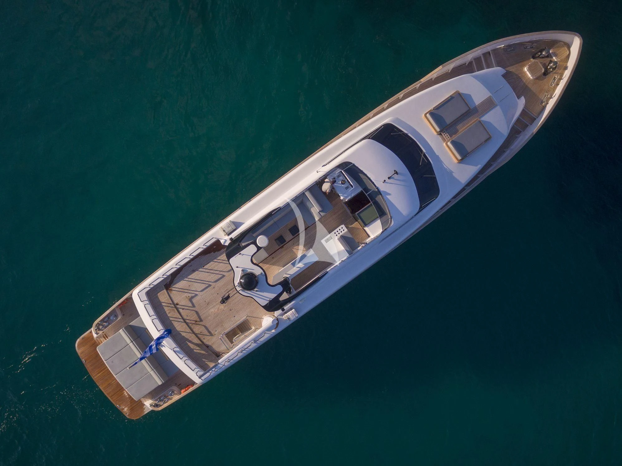 a satellite in the ocean aboard PROJECT STEEL Yacht for Sale