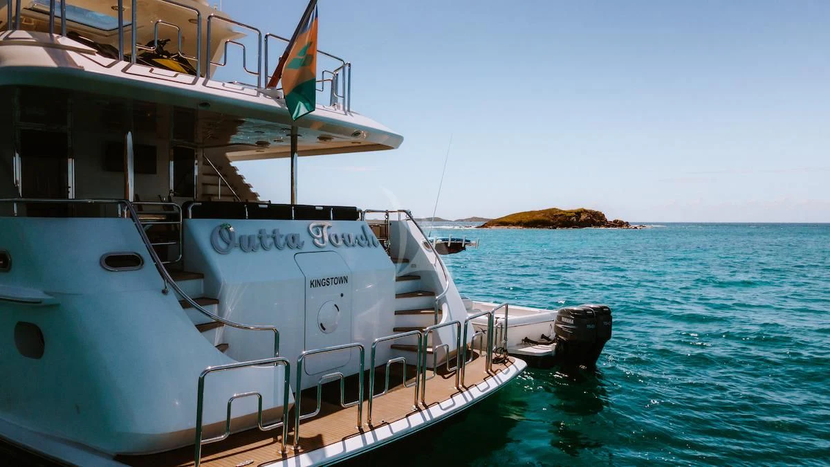 a boat on the water aboard OUTTA TOUCH Yacht for Sale