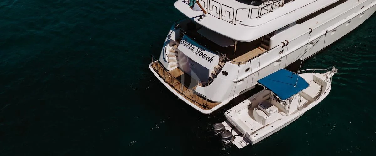 a boat in the water aboard OUTTA TOUCH Yacht for Sale