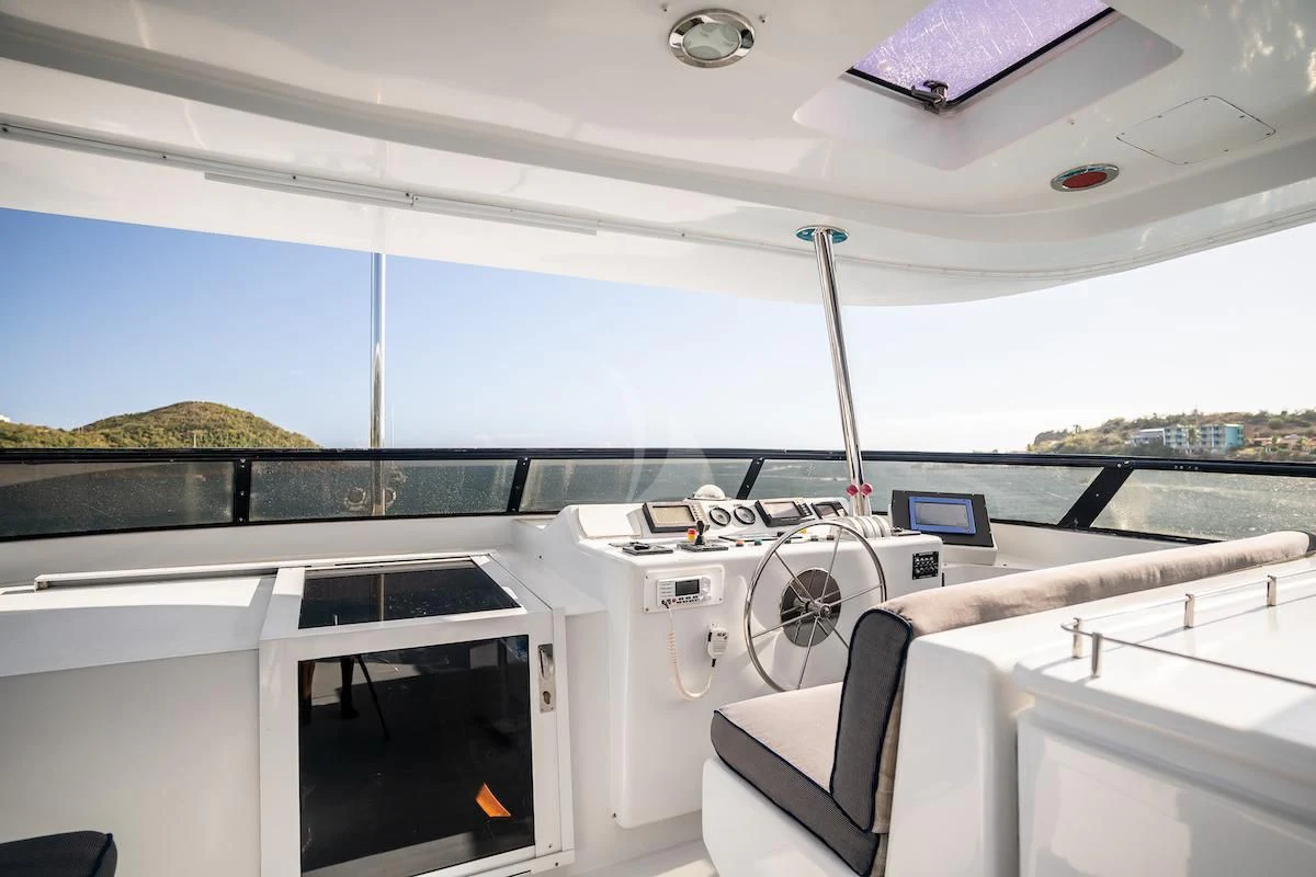 a boat with a fan aboard OUTTA TOUCH Yacht for Sale