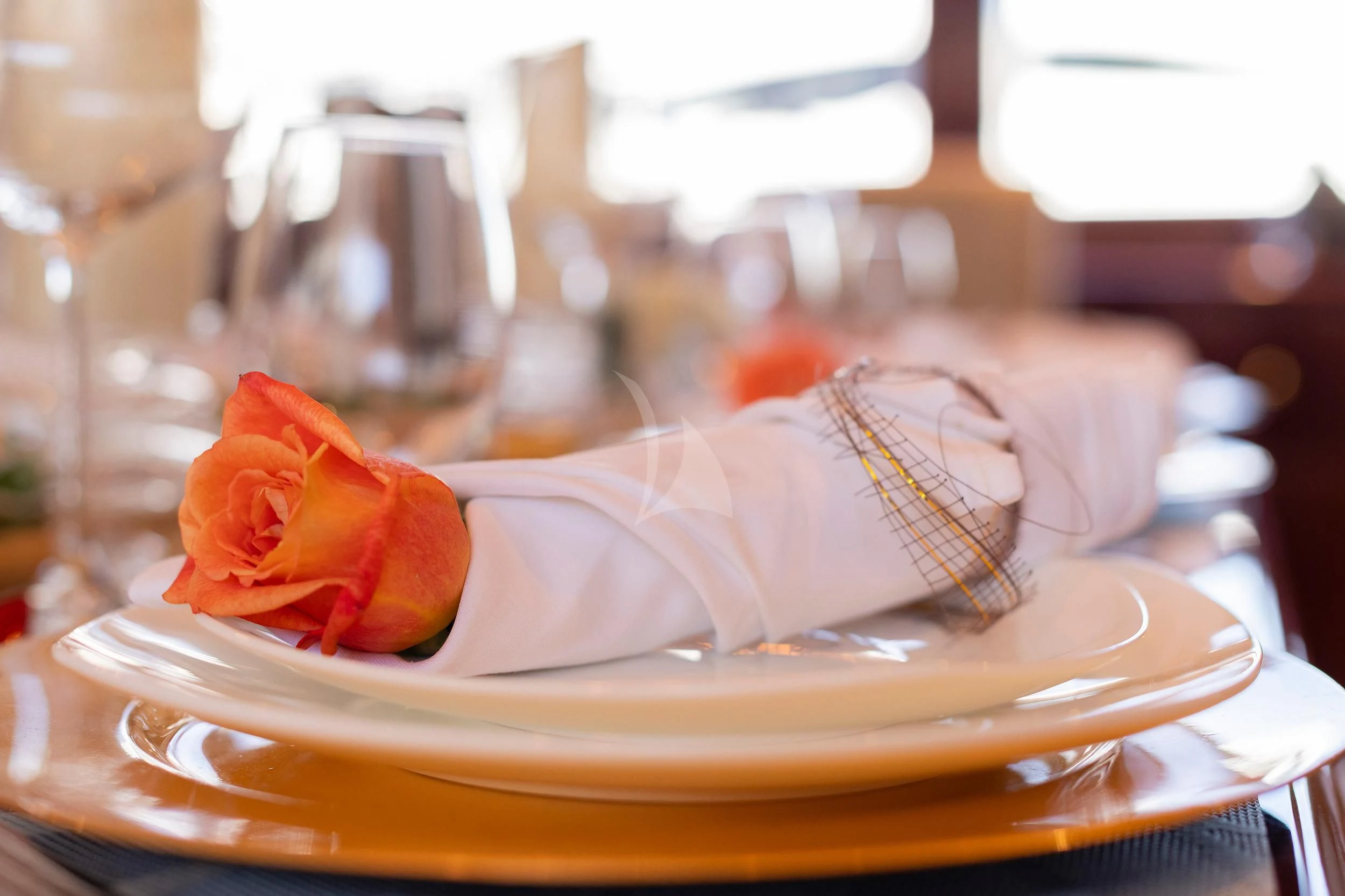 a plate of food aboard OUTTA TOUCH Yacht for Sale