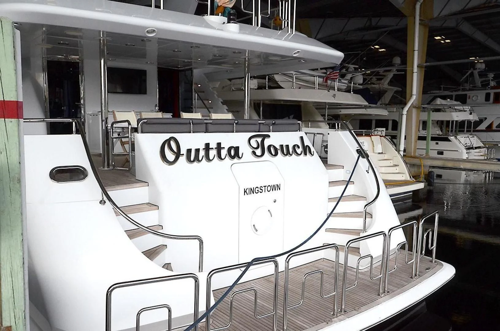 a large white machine aboard OUTTA TOUCH Yacht for Sale