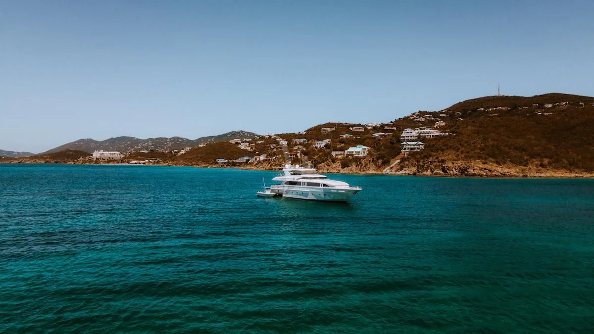 a boat in the water aboard OUTTA TOUCH Yacht for Sale