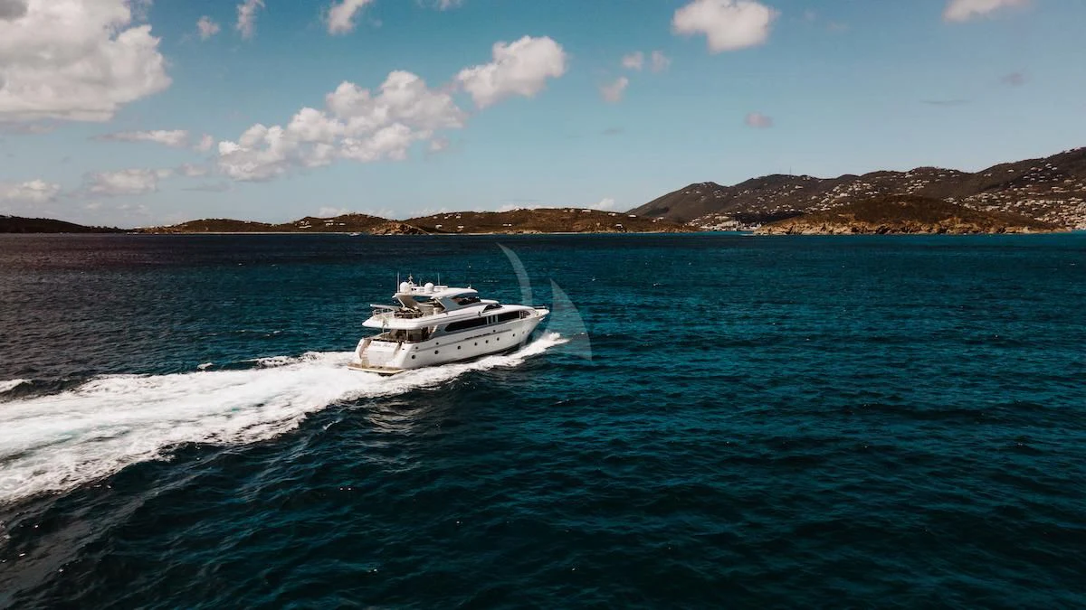 a boat on the water aboard OUTTA TOUCH Yacht for Sale