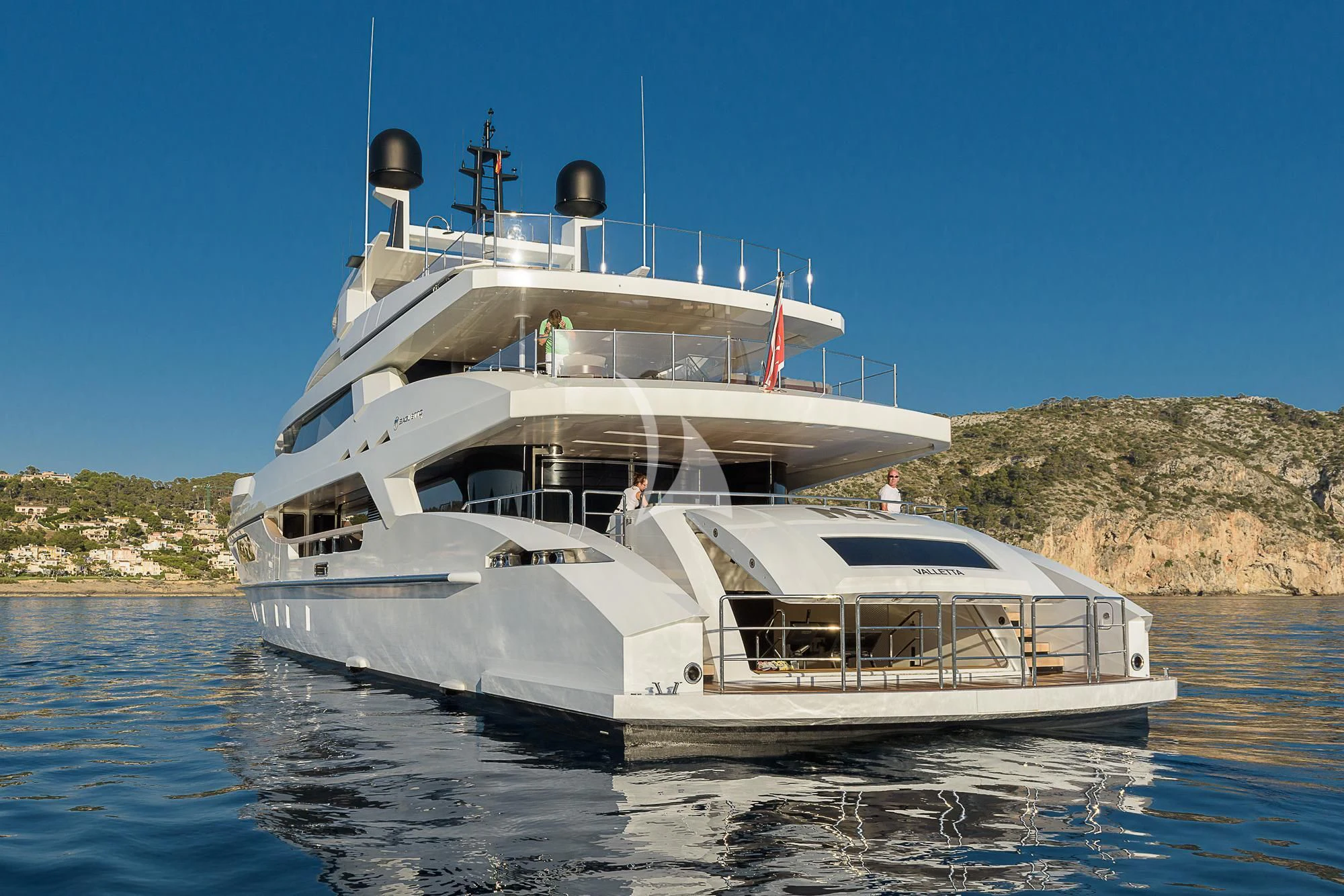 a boat on the water aboard MR. T Yacht for Charter