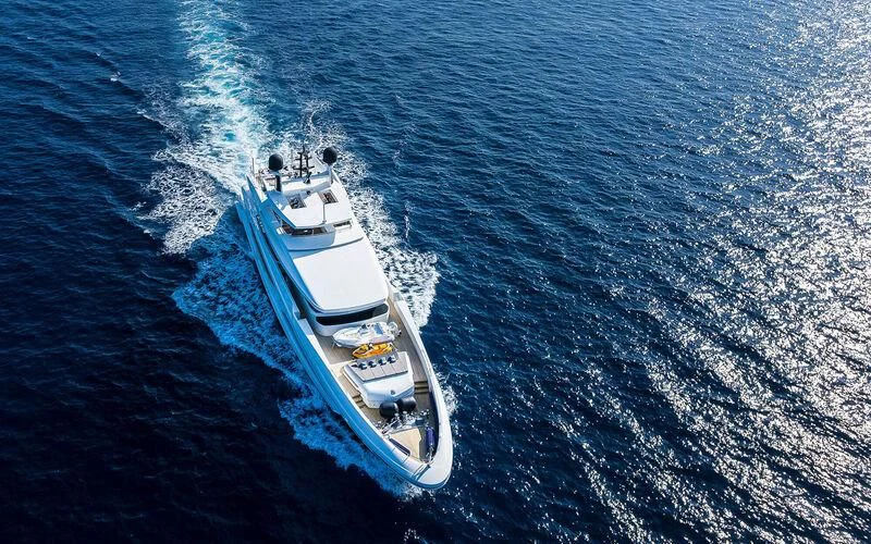 a boat on the water aboard MR. T Yacht for Charter