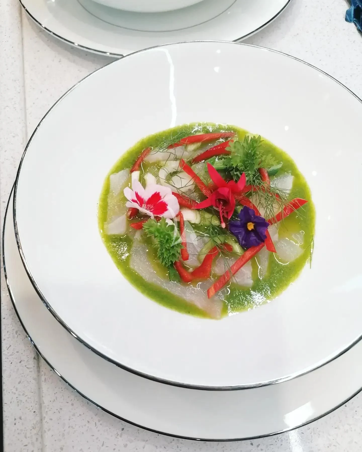 a plate of food aboard MR. T Yacht for Charter