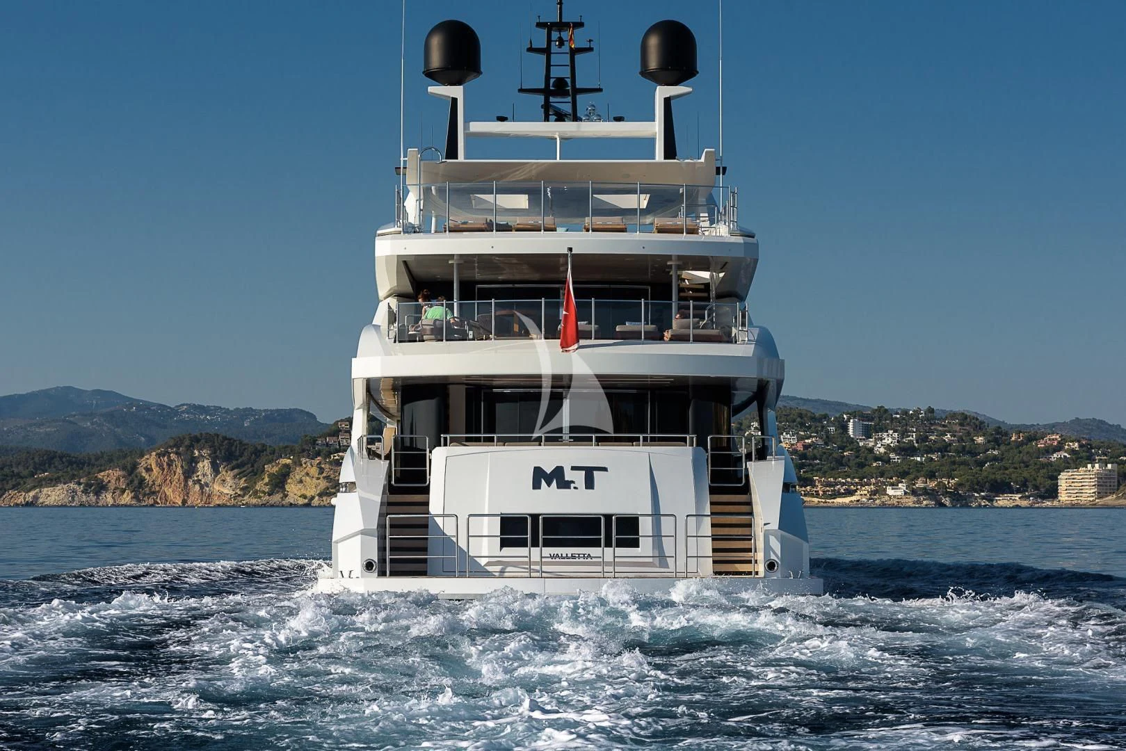 a boat in the water aboard MR. T Yacht for Charter