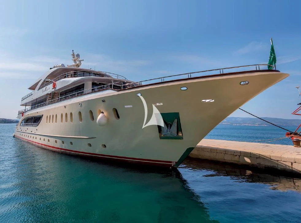 a large white ship aboard QUEEN ELEGANZA Yacht for Sale