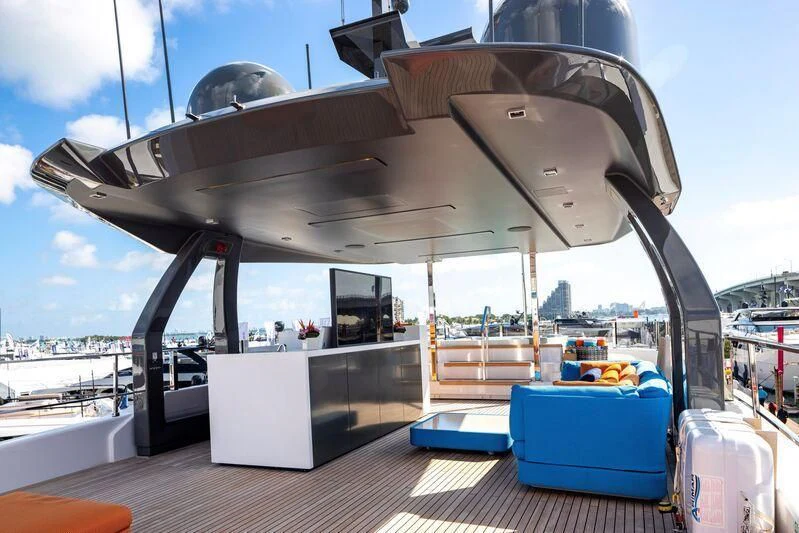 a large metal structure on a deck aboard OFFICIAL PLAN Yacht for Sale
