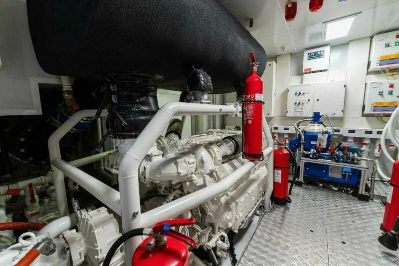 a machine in a room aboard OFFICIAL PLAN Yacht for Sale